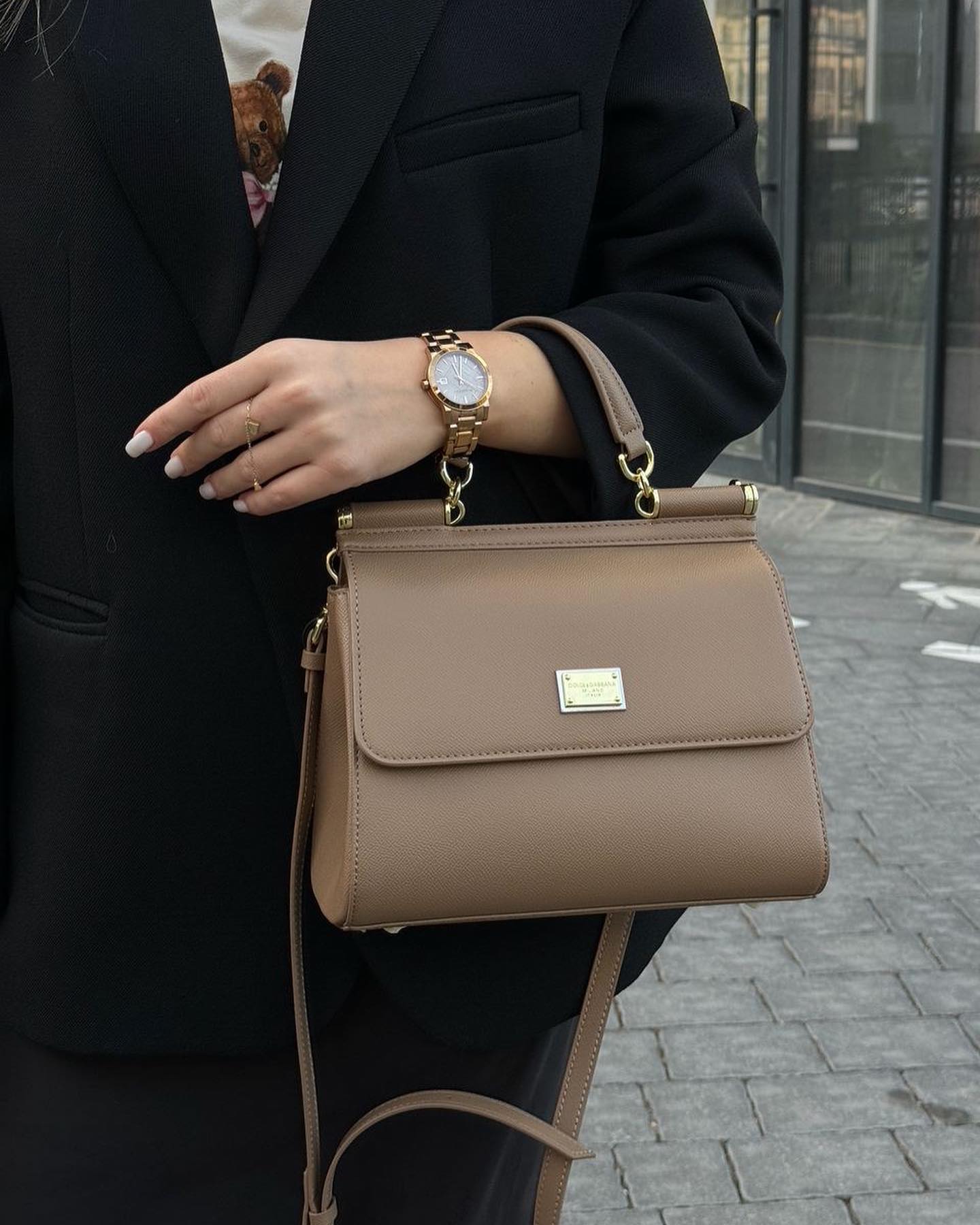 Leather satchel bag Sicily