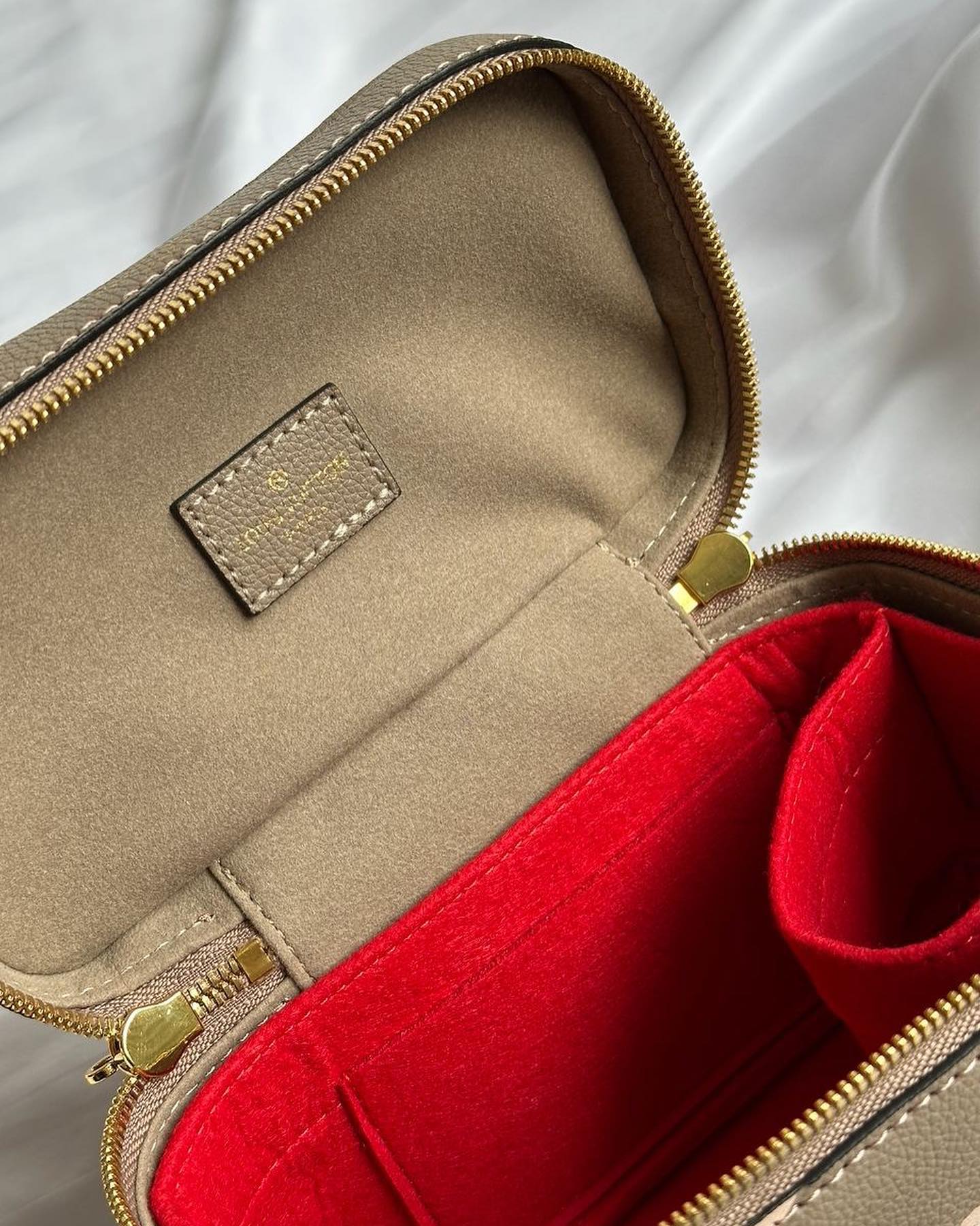 Louis Vuitton Vanity Handbag Bicolor Monogram Empreinte Giant PM