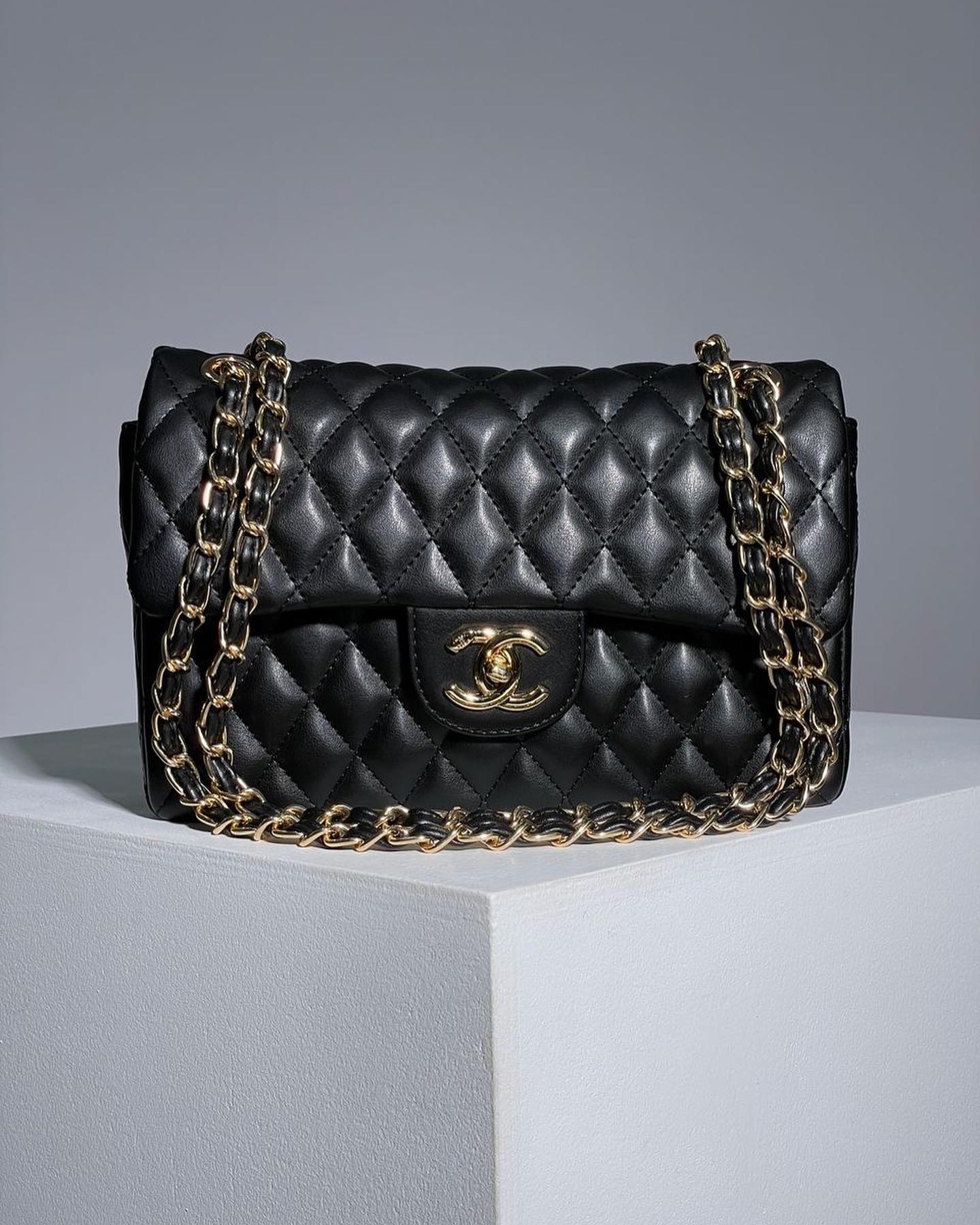 Chanel Black Quilted Leather Small Classic Double Flap Bag