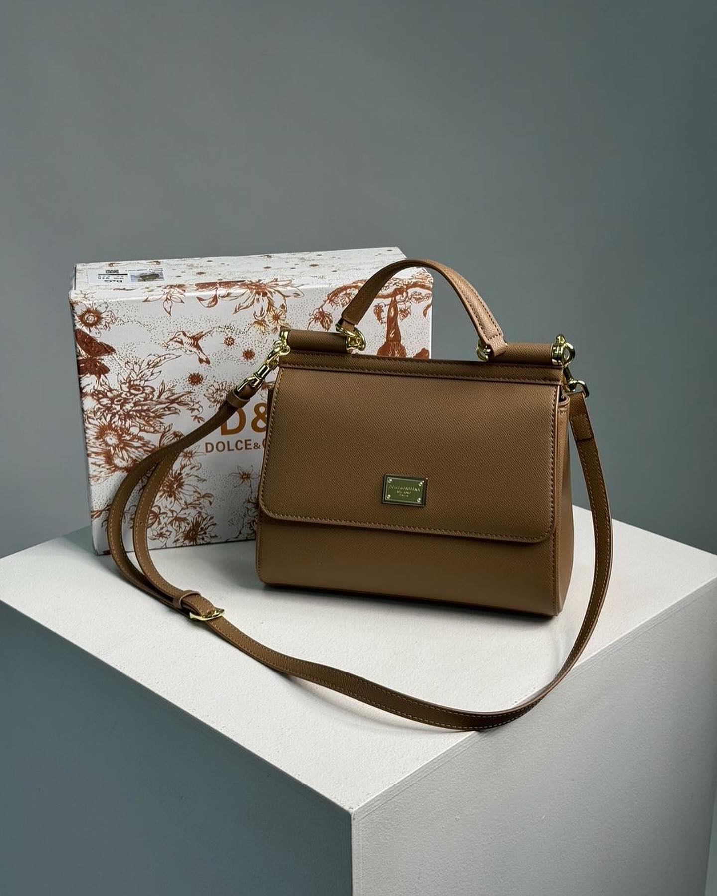 Leather satchel bag Sicily